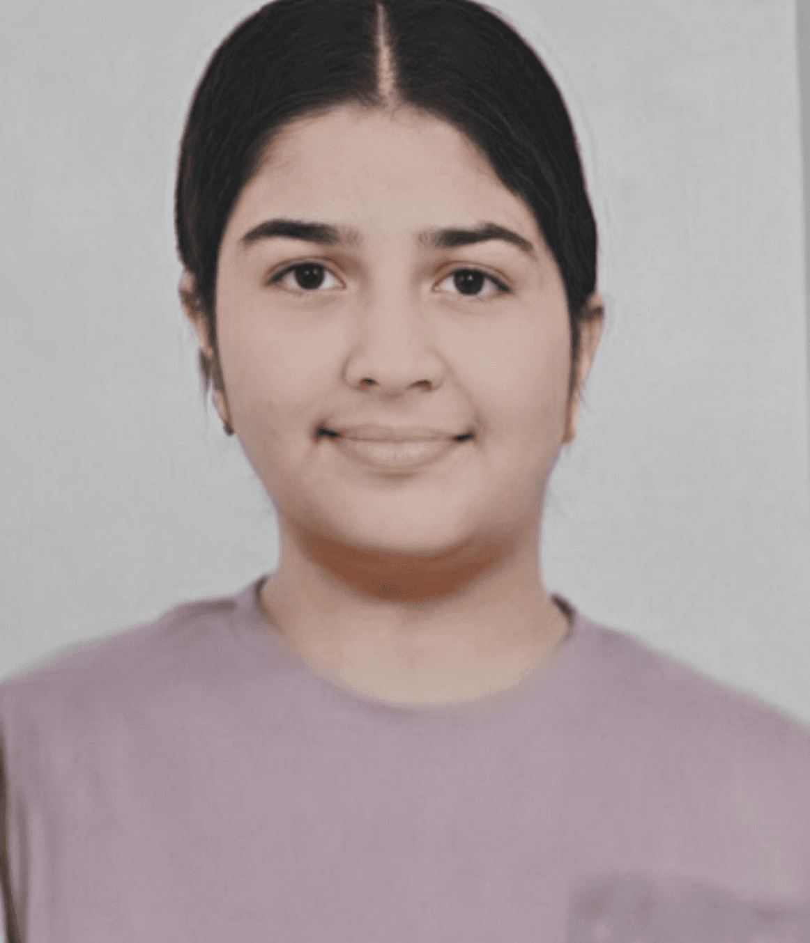 Shubhnoor, Class X Mathematics achiever with 86 marks out of 100